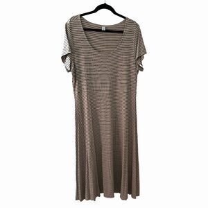 Striped Fit & Flare Dress